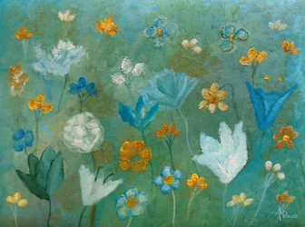 Aqua-Blüten-Garten