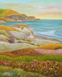 Küsten-Wildblumenlandschaft