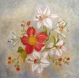 Elegante weiße Lilien