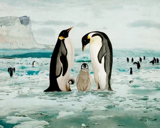 Kaiserpinguin-Familie