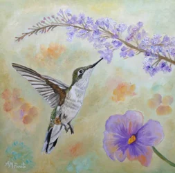 Kolibri beim Nektarschlürfen