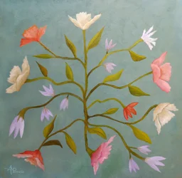 Pastellgartenblüten