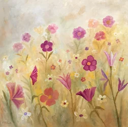Lebendiges Blumenfeld