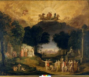 Angelo Monticelli. Erster Vorhang (Dekor) des Teatro alla Scala in Mailand.