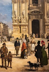 Ansicht des Doms mit dem Coperto von Figini (Detail)
