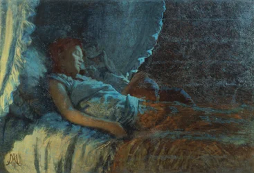 Glückliche Morgendämmerung, von Angelo Morbelli