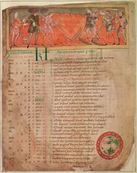 Ernte, aus einem Kalender, ca. 1030