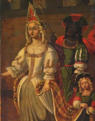 Vierfacher doppelseitiger Bildschirm, ca. 1700