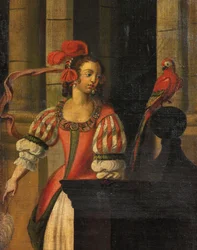 Vierfacher doppelseitiger Bildschirm, ca. 1700