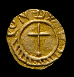 Crondall-Münze Nr. 59, angelsächsische Münze aus dem Schatzfund von Crondall, Crondall, Hampshire