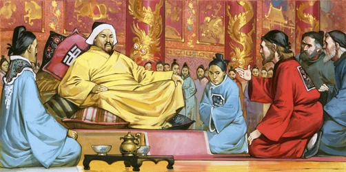 Marco Polo am Hof von Kublai Khan, 20. Jahrhundert