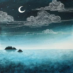 Mondbeschienene Inselnacht