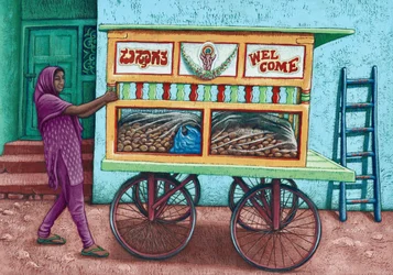 Straßenverkäufer, Indien, 2019