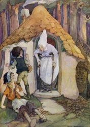 Hänsel und Gretel (Farblithografie)