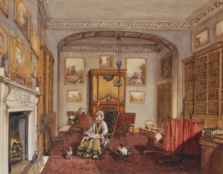 Das Boudoir in Northwick Park, um 1830