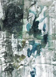 Zerknittertes Blau-Grünes Abstrakt