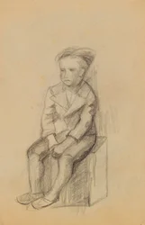 Sitzender Knabe (recto)