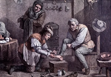 Eine chirurgische Operation (Gravur)