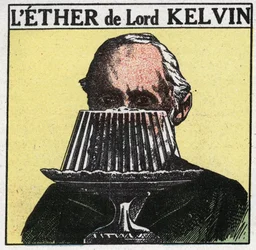 Elektrische Phänomene: Eine Illustration von William Thomsons Theorie, Lord Kelvin (1824-1907), dass Äther wie Gelee ist. Anonyme Illustration von 1925. Private Sammlung.