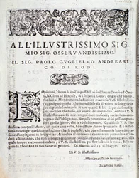 Erste Seite des Primo libro di sinfonie e gagliarde von Salomone Rossi