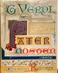 Frontispiz der Partitur von Pater noster von Giuseppe Verdi