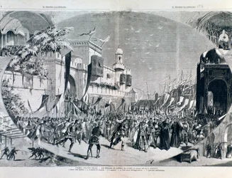 Illustrationen für die Oper Die Königin von Zypern von Halevy, aufgeführt 1883 in Parma