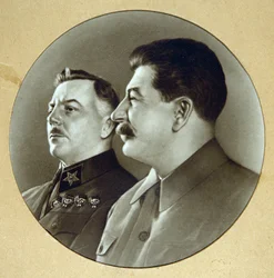 Josef Stalin und Kliment Woroschilow (Voroshilov)
