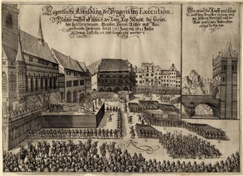 Der Dreißigjährige Krieg - Hinrichtung von 27 tschechischen Herren auf dem Altstädter Ring in Prag am 21. Juni 1621