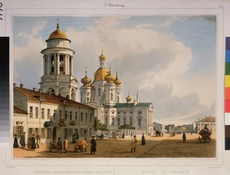 Der Marmorpalast und das Ufer der Newa in Sankt Petersburg