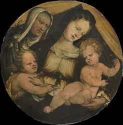 Madonna und Kind mit dem Jesuskind und der hl. Clara