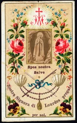 Unsere Liebe Frau von Lourdes. Andachtsbild. 20. Jahrhundert. Private Sammlung