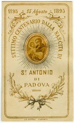 Andachtsbild: Heiliges Bild zur Feier des Geburtstags des heiligen Antonius von Padua