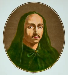 Porträt von Abbe Suger von Saint Denis (1080-1151) Berater von König Ludwig VI. und Regent von Frankreich von 1147 bis 1149, Privatsammlung