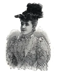 Porträt von Adelina Patti, italienische Sängerin. Gravur in "Le Petit Parisien"