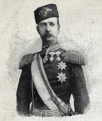 Porträt von Georg I., König von Griechenland (1845-1913). Gravur in „Le Petit Parisien“