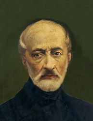 Porträt von Giuseppe Mazzini (1805-1872), italienischer Politiker und Nationalist. Anonymes Gemälde