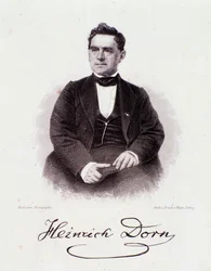 Porträt von Heinrich Dorn, deutscher Dirigent, Komponist und Journalist. 19. Jahrhundert. Mailänder Privatsammlung.
