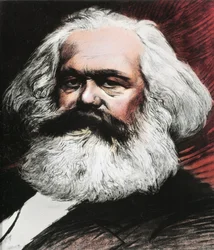 Porträt von Karl Marx, deutscher Philosoph, Ökonom und Revolutionär