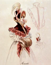 Porträt von Musette, aus La Bohème von Puccini (1892-1895)