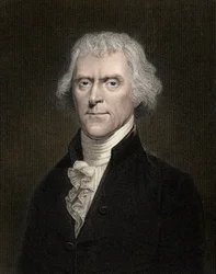 Porträt von Thomas Jefferson (1743-1826), Präsident der Vereinigten Staaten von 1801 bis 1809 - Thomas Jefferson (1743-1826), 3. Präsident der USA