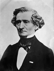 Porträt des englischen Komponisten Hector Berlioz (s/w Foto)