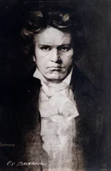 Porträt des deutschen Komponisten Ludwig van Beethoven