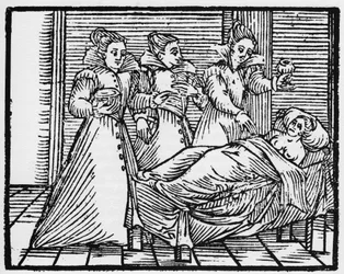 Somnic malefice - „Compendium Maleficarum“, behandelt Hexen, ihre Bosheit und ihre Zauberei von Francesco Maria Guazzo (1608) Private Sammlung