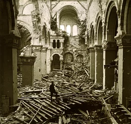 Stereoskopische Glasplatte über den Ersten Weltkrieg