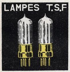 Die T.S.F.: T.S.F.-Lampen. Anonyme Illustration von 1925. Private Sammlung.