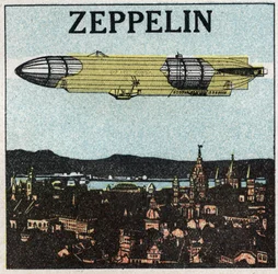 Die Ballons: Zeppelin. Anonyme Illustration von 1925.