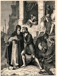 Die Erlösung der Gefangenen durch die Trinitarier: der Orden der Heiligsten Dreifaltigkeit zur Erlösung der Gefangenen, bekannt als der Orden der Trinitarier oder Mathurins, kümmert sich um die Erlösung von Christen, die von den Mauren in die Sklaverei gef