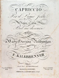 Titelseite der Partitur von Capriccio von F Kalkbrenner