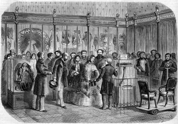 Besuch von Sophie von Württemberg (1818-1879), Königin der Niederlande, in Paris