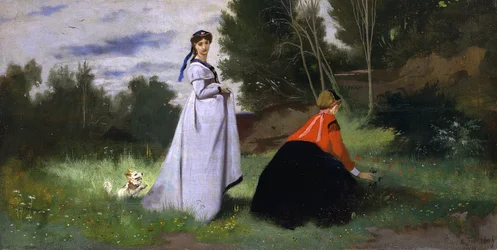 Zwei Damen in einer Landschaft, 1867